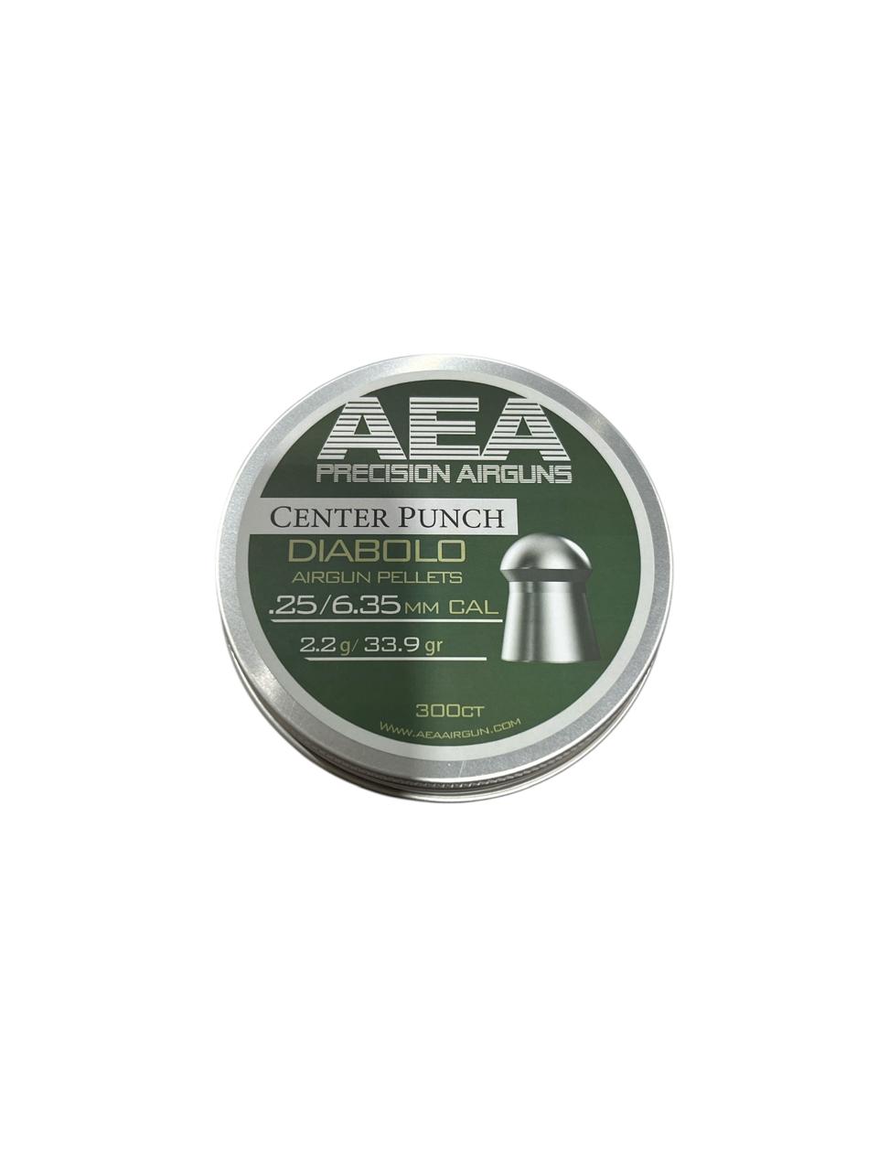 AEA Center Punch Diabolo Airgun Pellets .25/6.35mm