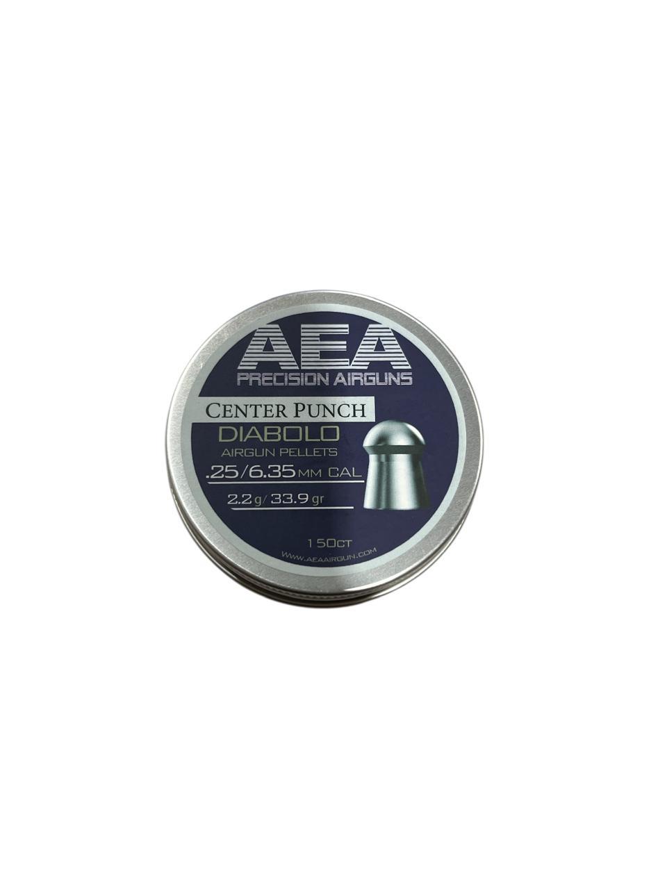 AEA Center Punch Diabolo Airgun Pellets .25/6.35mm