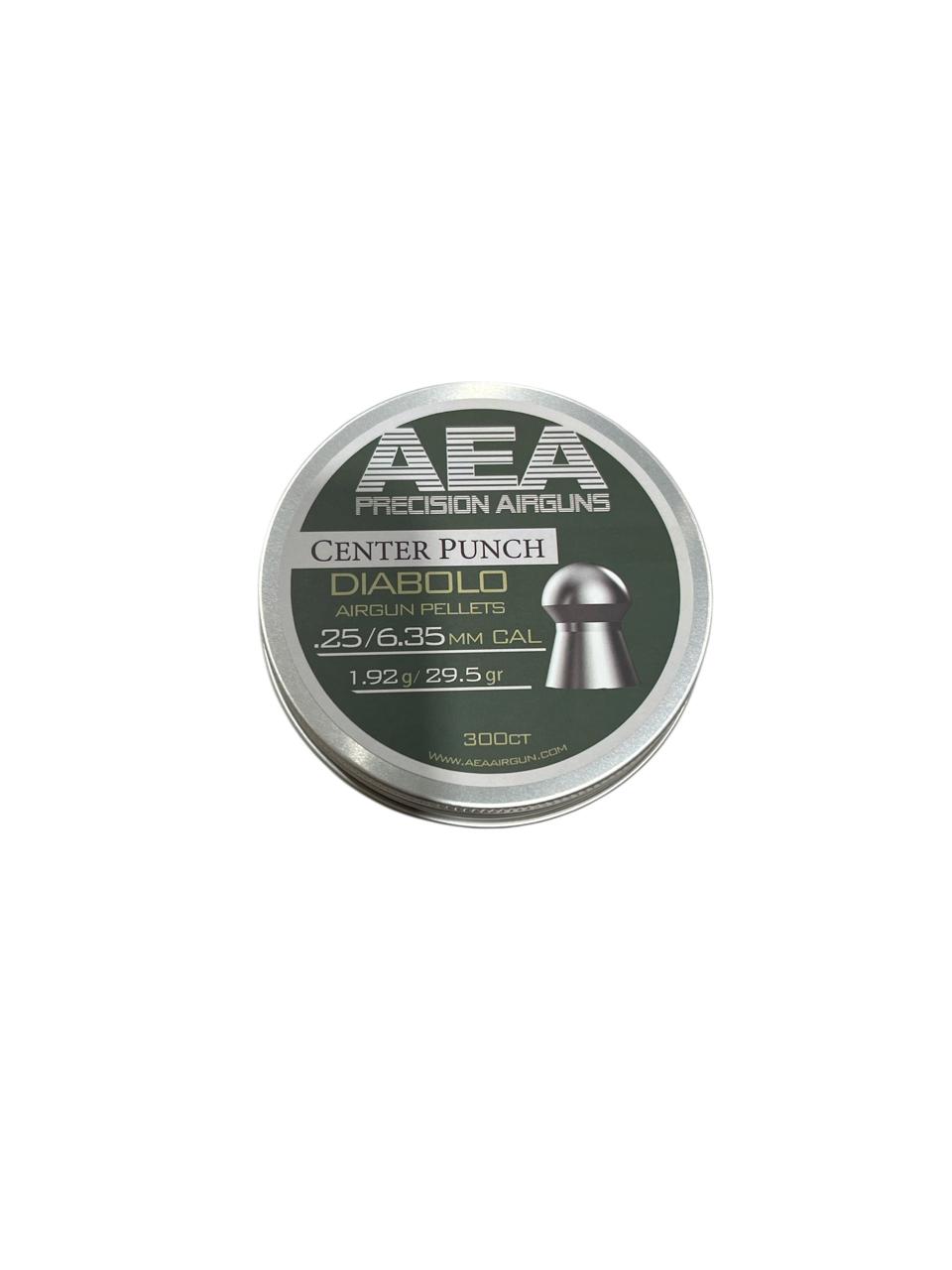 AEA Center Punch Diabolo Airgun Pellets .25/6.35mm